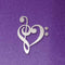 Purple Glitter Musical Heart Galaxy Book 12in Skin